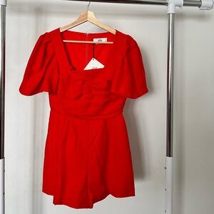 Love Bonito Red Romper
